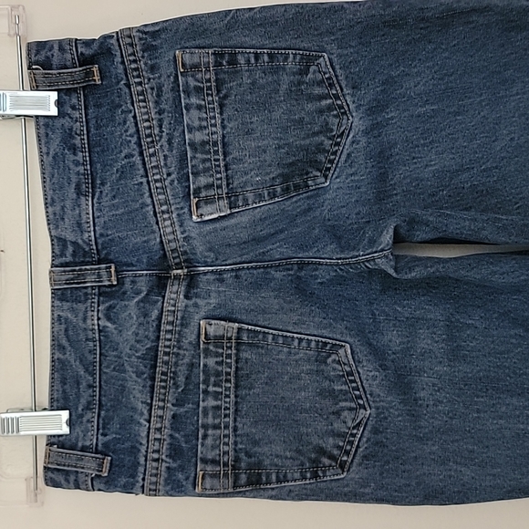 Land's End Faded Boot Cut Blue Jeans 10 S - Picture 9 of 13